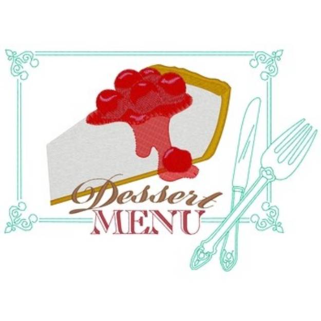 Picture of Cherry Cheesecake Dessert Machine Embroidery Design