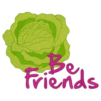 Lettuce Be Friends Machine Embroidery Design