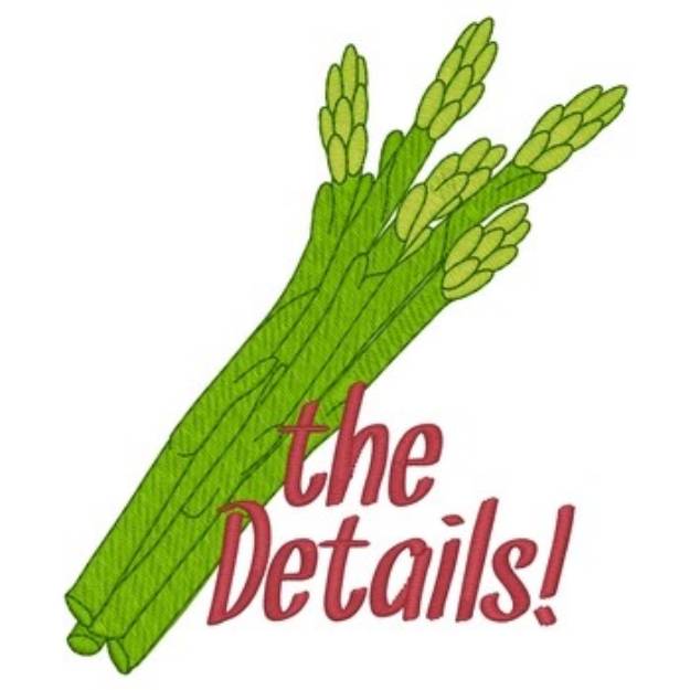 Picture of Asparagus The Details Machine Embroidery Design