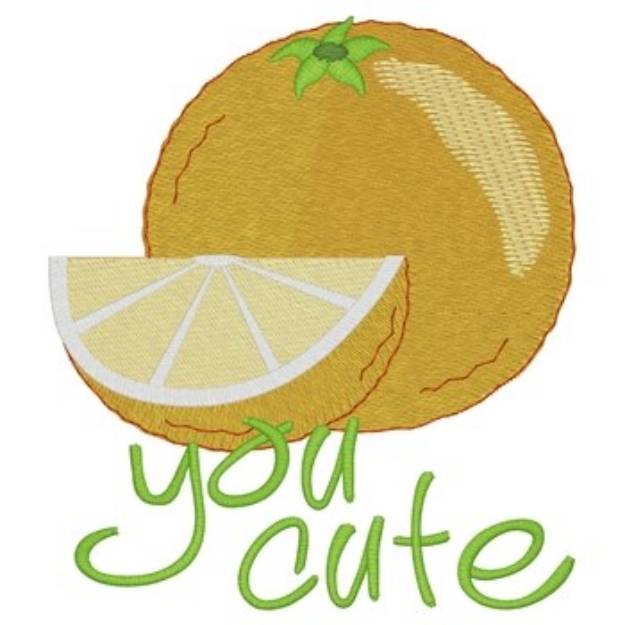 Picture of Orange You Cute Machine Embroidery Design