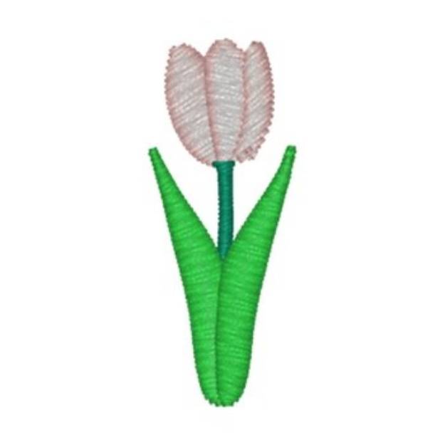 Picture of White Tulip Machine Embroidery Design