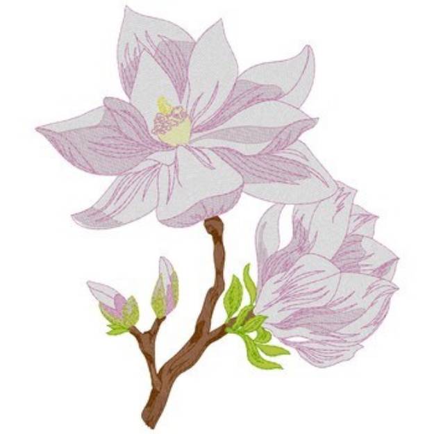 Picture of Magnolia Branch Machine Embroidery Design