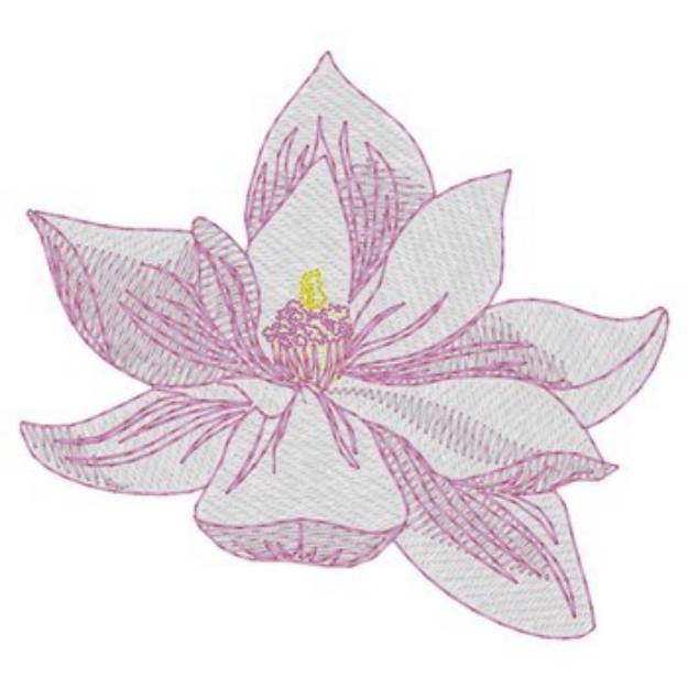 Picture of Small Magnolia Machine Embroidery Design