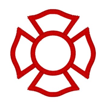 Red Maltese Cross Machine Embroidery Design