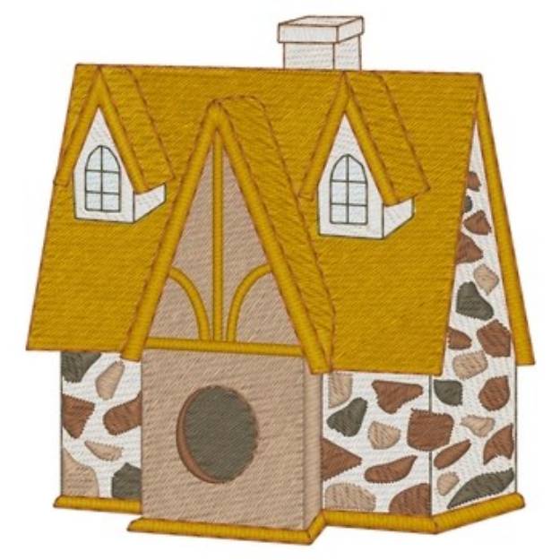 Picture of Cottage Birdhouse Machine Embroidery Design