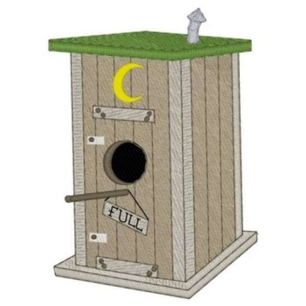 Picture of Outhouse Birdhouse Machine Embroidery Design