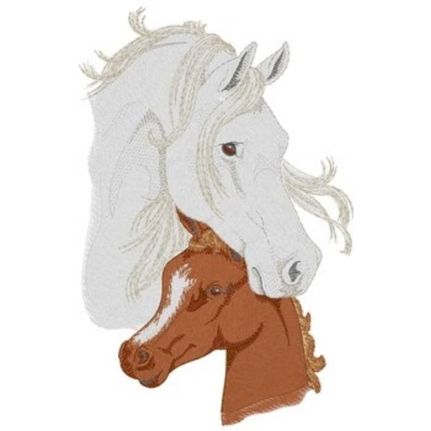Picture of Mare and Foal Machine Embroidery Design