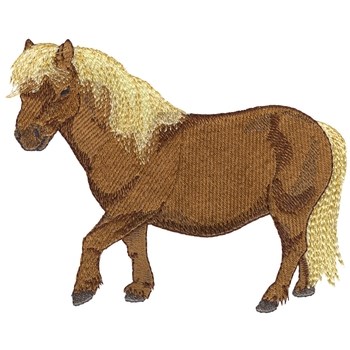 Shetland Pony Machine Embroidery Design