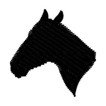 Horse Head Silhouette Machine Embroidery Design