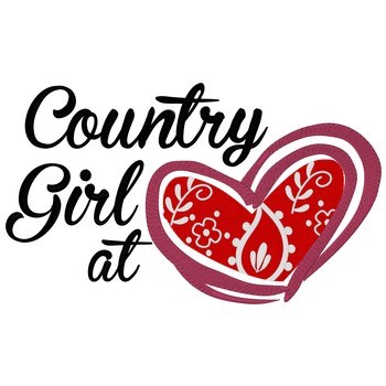 Country Girl At Heart Machine Embroidery Design