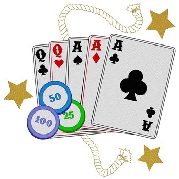 Playing Cards Machine Embroidery Design