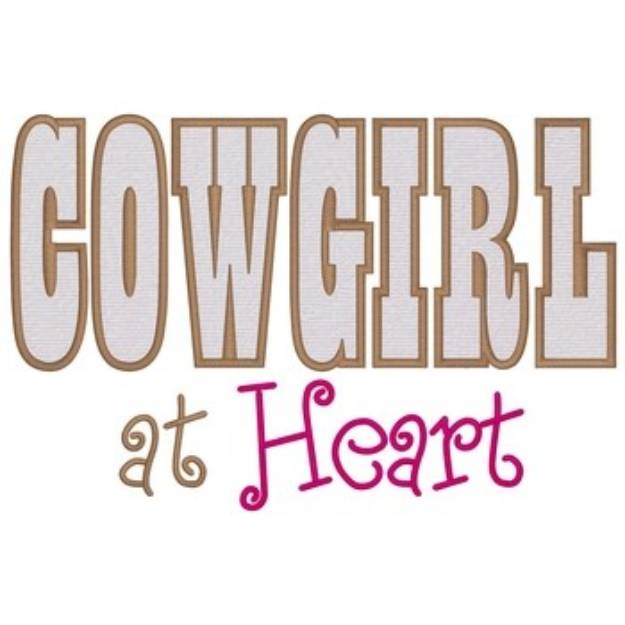Picture of Cowgirl At Heart Machine Embroidery Design