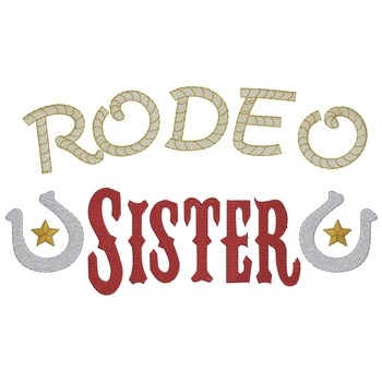 Rodeo Sister Machine Embroidery Design