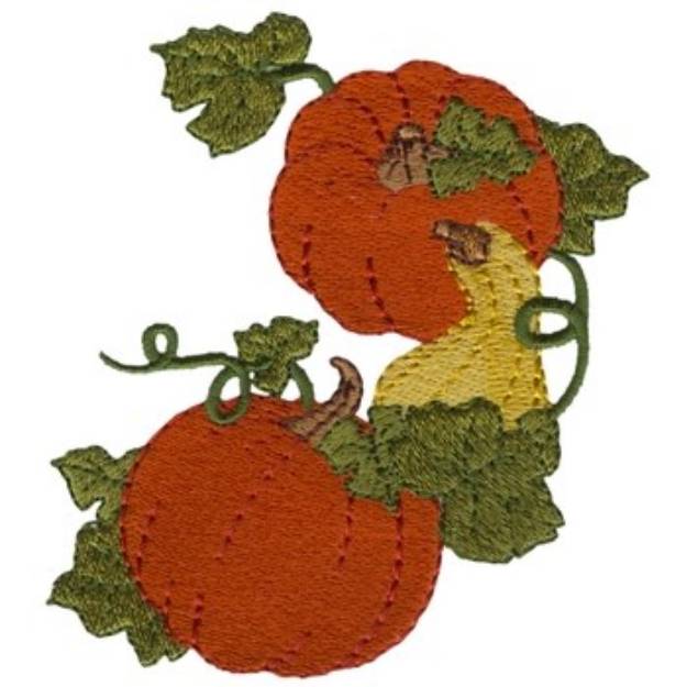 Picture of Pumpkins & Gourd Machine Embroidery Design