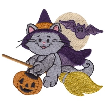 Purrty Spooky Machine Embroidery Design