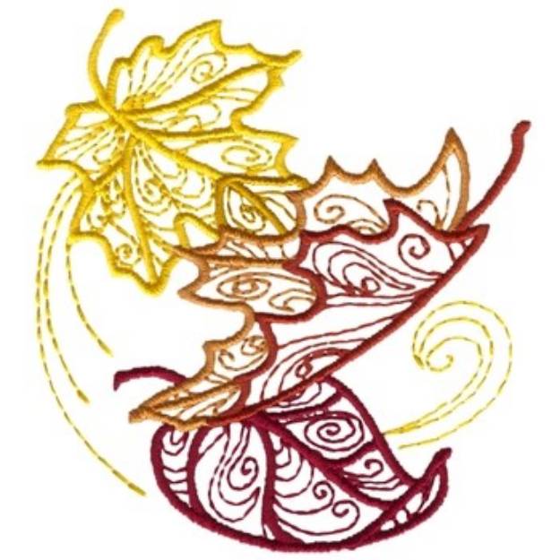 Picture of Falling Leaves Machine Embroidery Design