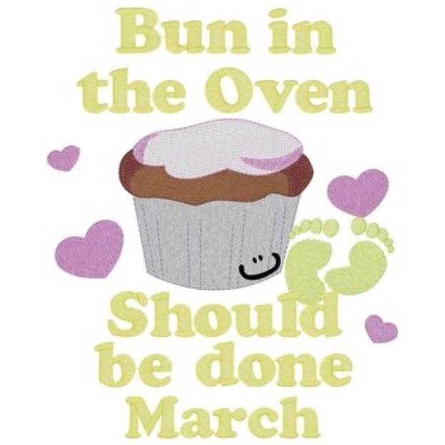 Picture of Bun In The Oven - March Machine Embroidery Design