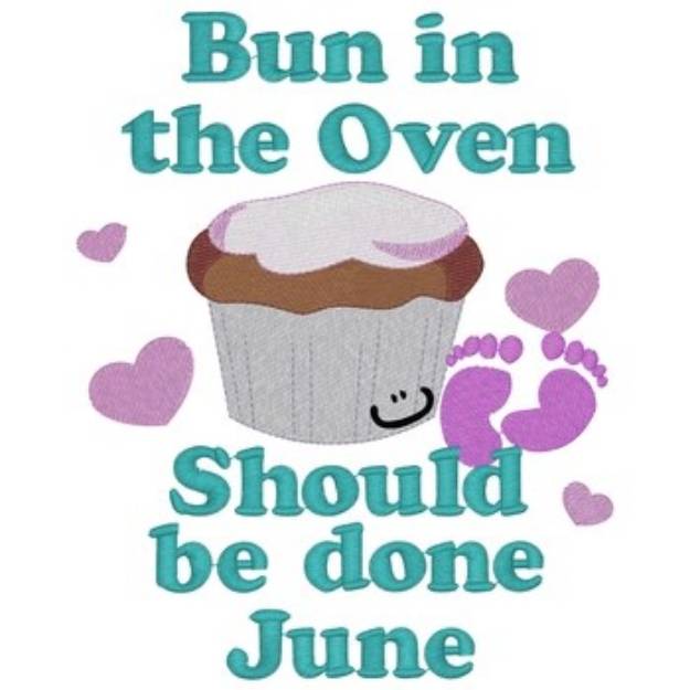 Picture of Bun In Oven - June Machine Embroidery Design