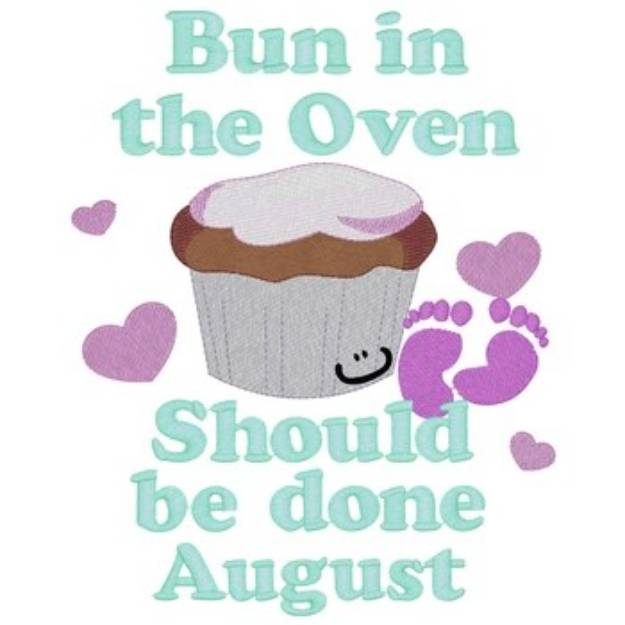 Picture of Bun In Oven - August Machine Embroidery Design