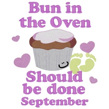 Bun In Oven - September Machine Embroidery Design
