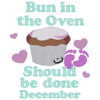 Bun In Oven - December Machine Embroidery Design