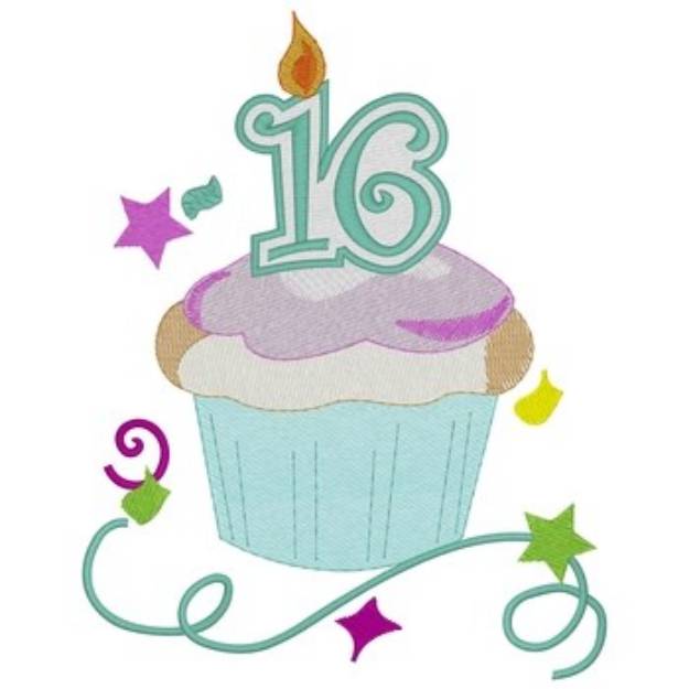 Picture of Sweet 16th Birthday Machine Embroidery Design