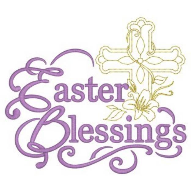 Picture of Easter Blessing Machine Embroidery Design