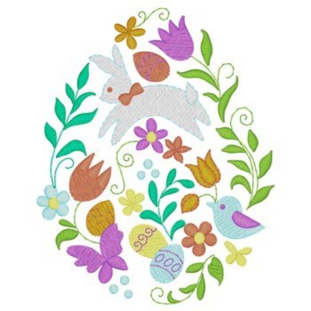 Picture of Decorative Egg Machine Embroidery Design