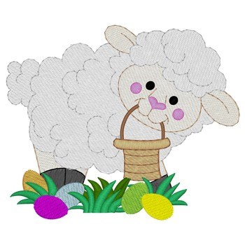 Easter Lamb Machine Embroidery Design