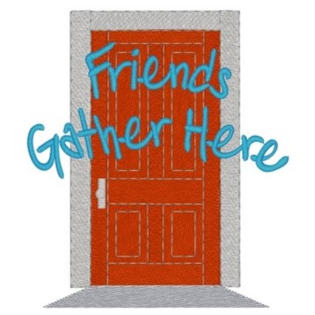 Picture of Friends Gather Here Machine Embroidery Design