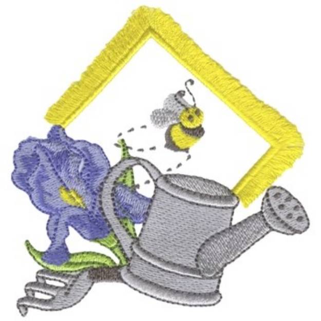 Picture of Gardening W/ Fringe Machine Embroidery Design