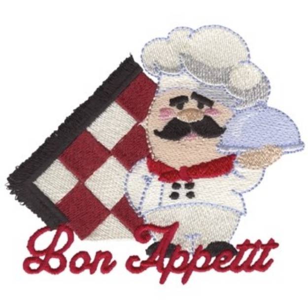 Picture of Bon Appetit Chef Machine Embroidery Design