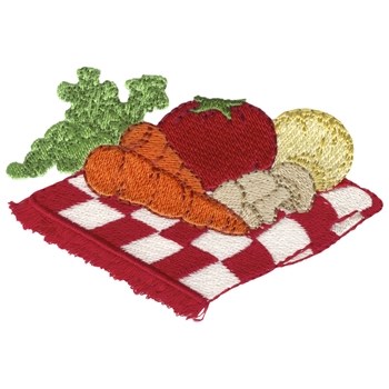 Assorted Vegetables Machine Embroidery Design