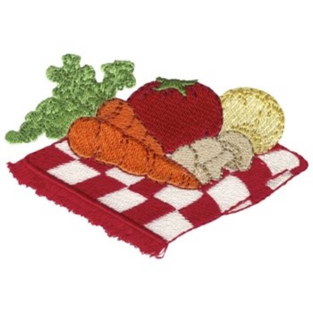 Picture of Assorted Vegetables Machine Embroidery Design