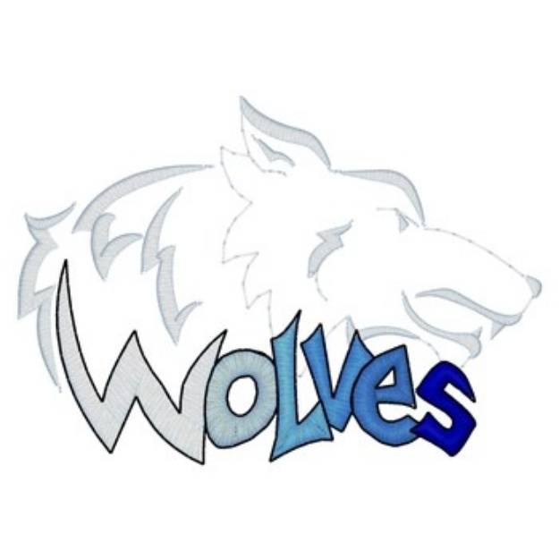 Picture of Wolves Head Machine Embroidery Design