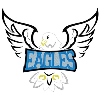 Winged Eagles Machine Embroidery Design