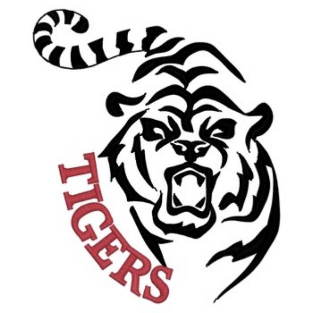 Picture of Tigers Outline Machine Embroidery Design