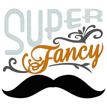 Super Fancy Moustache Machine Embroidery Design