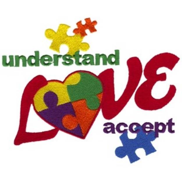 Picture of Understand, Love, Accept Machine Embroidery Design
