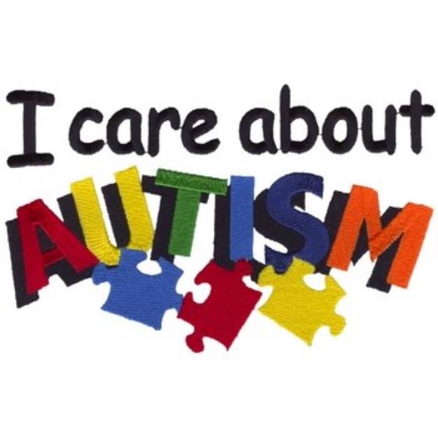 Picture of I Care About Autism Machine Embroidery Design