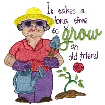 Grow An Old Friend Machine Embroidery Design