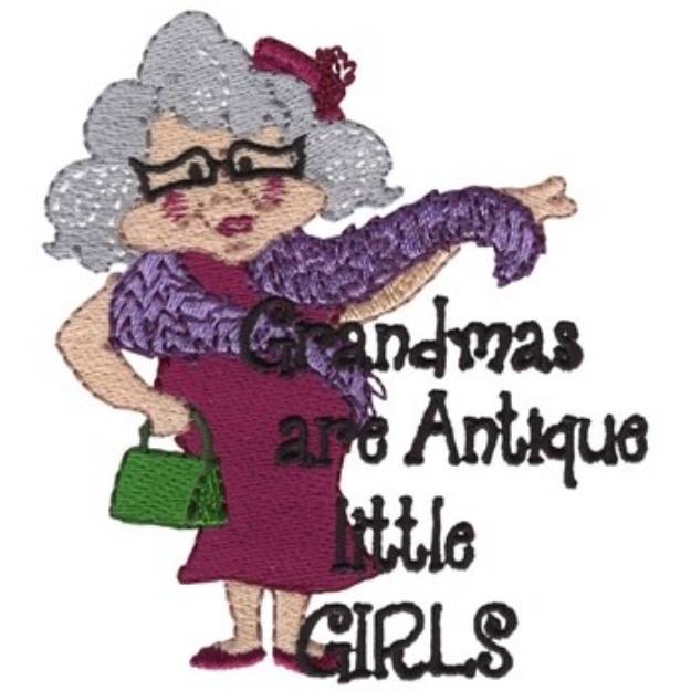 Picture of Grandmas Are Antique... Machine Embroidery Design