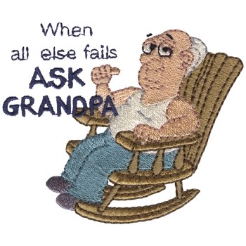 Ask Grandpa Machine Embroidery Design