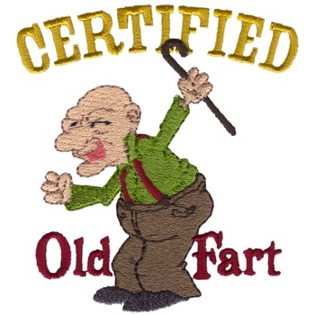 Certified Old Fart Machine Embroidery Design