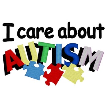 I Care About Autism Machine Embroidery Design