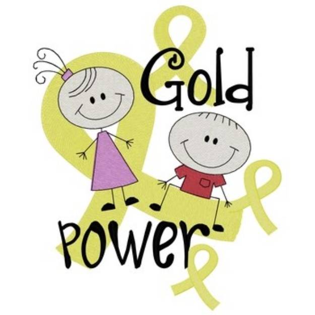 Picture of Gold Power Machine Embroidery Design