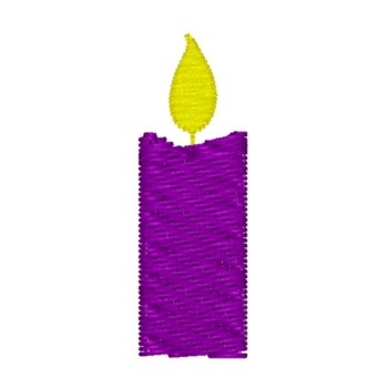 Purple Candle Machine Embroidery Design
