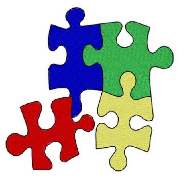 Picture of Autism Puzzle Pieces Machine Embroidery Design
