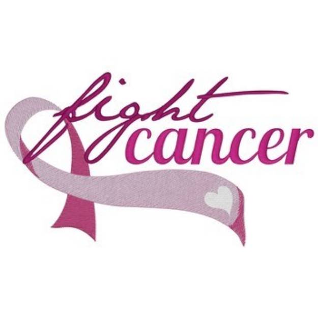 Picture of Fight Cancer Ribbon Machine Embroidery Design