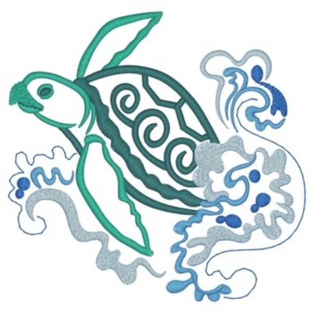 Picture of Sea Turtle Machine Embroidery Design